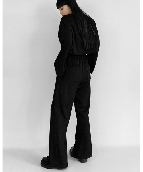 LVEU.（ラブユ.）の「Cropped rib setup / クロップドリブセットアップ（セットアップ・レディース・ホワイト/ブラック・FREE）」の16枚目の写真