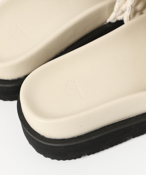 eL（エル）の「【eL】Volume Rope Sandal/269801（サンダル・レディース・オフホワイト/ブラック・MEDIUM/LARGE）」の6枚目の写真