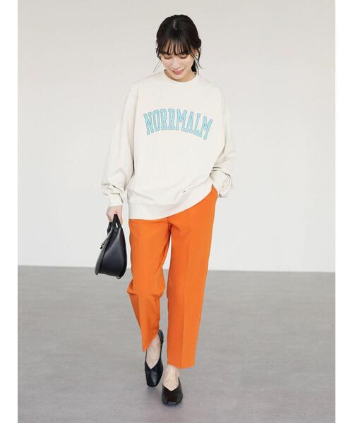 Green　Parks（グリーンパークス）の「カレッジロゴトレーナーTEE（Tシャツ/カットソー・レディース・ベージュ/ブルー/ミント・FREE）」の4枚目の写真