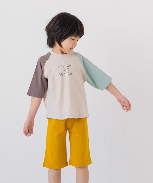セール】ビッグシルエットラグラン5分袖Tシャツ（Tシャツ/カットソー 