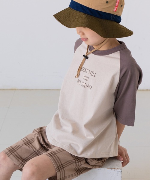 セール】ビッグシルエットラグラン5分袖Tシャツ（Tシャツ/カットソー 