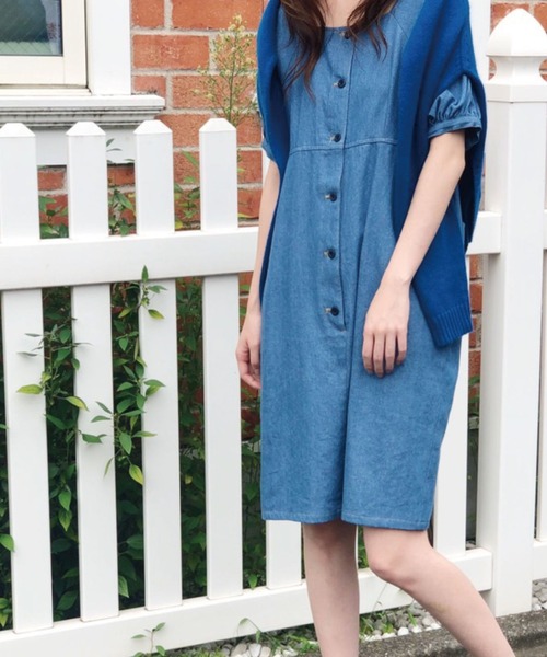 Banner Barrett(バナーバレット)の「デニムワンピース(ワンピース・レディース・ブルー/ワンウォッシュ・38)」の4枚目の写真