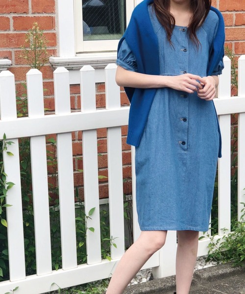 Banner Barrett(バナーバレット)の「デニムワンピース(ワンピース・レディース・ブルー/ワンウォッシュ・38)」の7枚目の写真