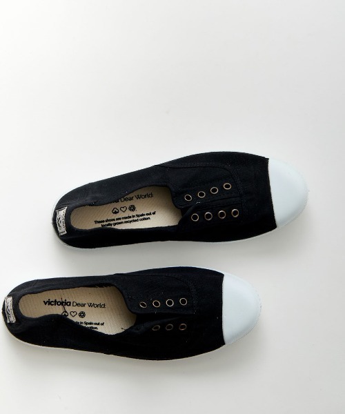 VICTORIA（ヴィクトリア）の「【WEB限定】[VICTORIA/ヴィクトリア] スリッポン キャンバススニーカー（スニーカー・レディース・ホワイト/ブラック/ベージュ/グレー・38/39/37）」の3枚目の写真