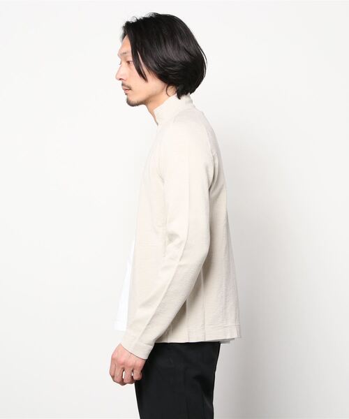 TRANSIT(トランジット)の「TRANSIT/トランジット/KNIT BZ(ブルゾン・メンズ・ベージュ・MEDIUM/SMALL)」の2枚目の写真
