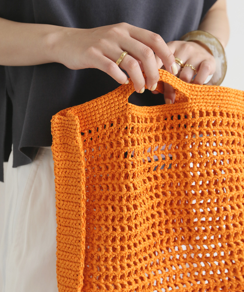 IENA（イエナ）の「【karakoram/カラコルム】メッシュバッグ（ハンドバッグ・レディース・イエロー/オレンジ/ラベンダー・FREE）」の4枚目の写真