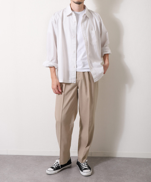 ZIP FIVE（ジップファイブ）の「【ZIP FIVE】TRストレッチルーズテーパードパンツ/テーパードスラックス（スラックス・メンズ・ベージュ/ブラック/チャコール/カーキ・LARGE/SMALL/MEDIUM）」の18枚目の写真