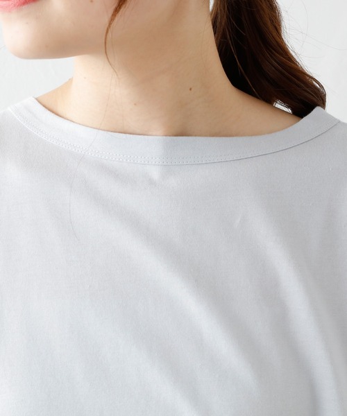 PUAL CE CIN（ピュアルセシン）の「【Du noir】汗に負けない！ギャザーT（Tシャツ/カットソー・レディース・ホワイト/ブラック/グレー/サックスブルー・FREE）」の12枚目の写真