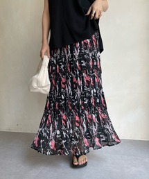 【WEB限定】ペイントプリーツスカート