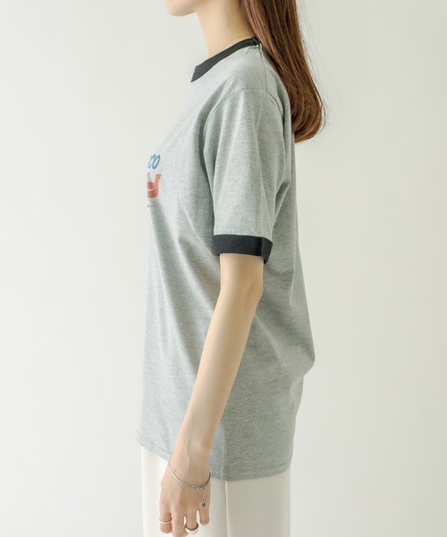 mystic(ミスティック)の「リンガーsay candy Tシャツ(Tシャツ/カットソー・レディース・グレー/オフホワイト・FREE)」の16枚目の写真