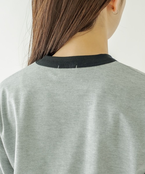 mystic(ミスティック)の「リンガーsay candy Tシャツ(Tシャツ/カットソー・レディース・グレー/オフホワイト・FREE)」の9枚目の写真