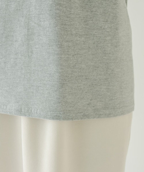 mystic(ミスティック)の「リンガーsay candy Tシャツ(Tシャツ/カットソー・レディース・グレー/オフホワイト・FREE)」の5枚目の写真