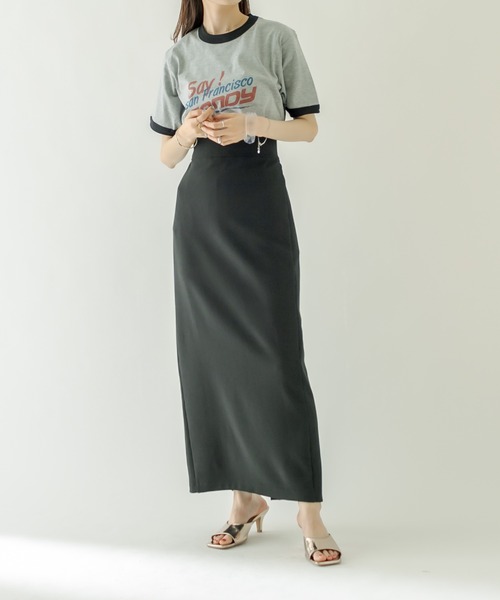 mystic(ミスティック)の「リンガーsay candy Tシャツ(Tシャツ/カットソー・レディース・グレー/オフホワイト・FREE)」の4枚目の写真