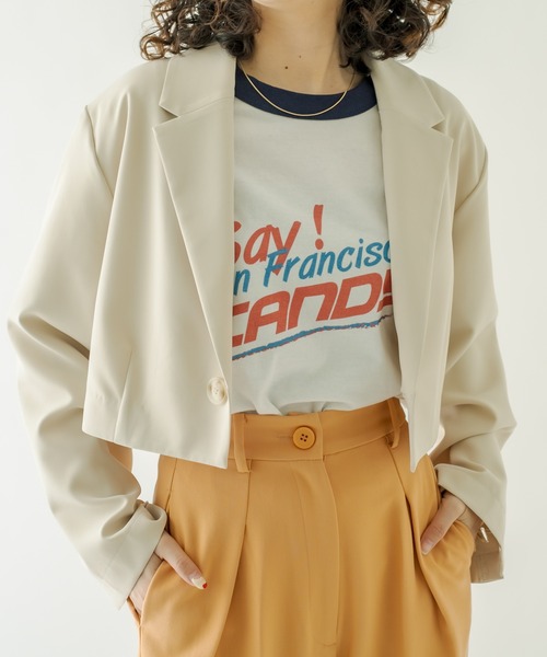 mystic(ミスティック)の「リンガーsay candy Tシャツ(Tシャツ/カットソー・レディース・グレー/オフホワイト・FREE)」の13枚目の写真