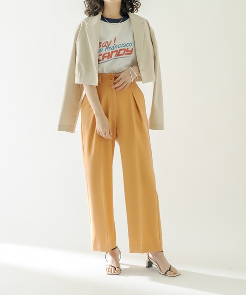 mystic(ミスティック)の「リンガーsay candy Tシャツ(Tシャツ/カットソー・レディース・グレー/オフホワイト・FREE)」の8枚目の写真