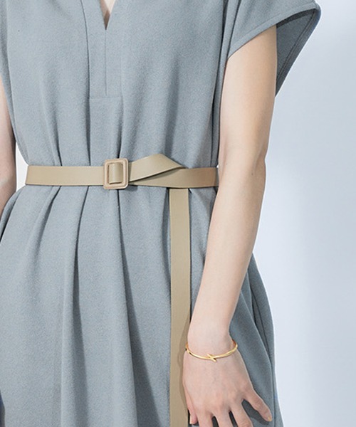 ROPE'（ロペ）の「ビーガンレザーロングベルト（ベルト・レディース・ブラック/ベージュ・FREE）」の16枚目の写真