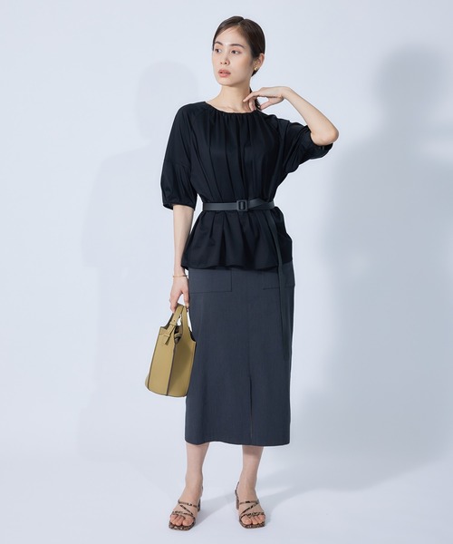 ROPE'（ロペ）の「ビーガンレザーロングベルト（ベルト・レディース・ブラック/ベージュ・FREE）」の6枚目の写真