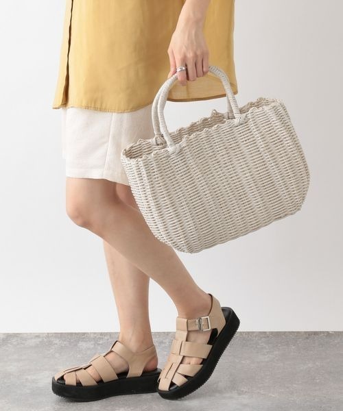 Casselini エコファー かごバッグ Casselini（キャセリーニ）の「Casselini/チューブカゴバッグ