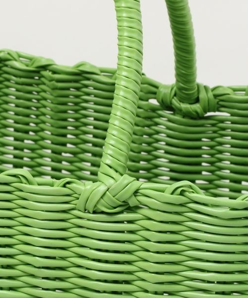 Casselini（キャセリーニ）の「Casselini/チューブカゴバッグ（かごバッグ・レディース・オレンジ/ホワイト/グリーン・FREE）」の10枚目の写真