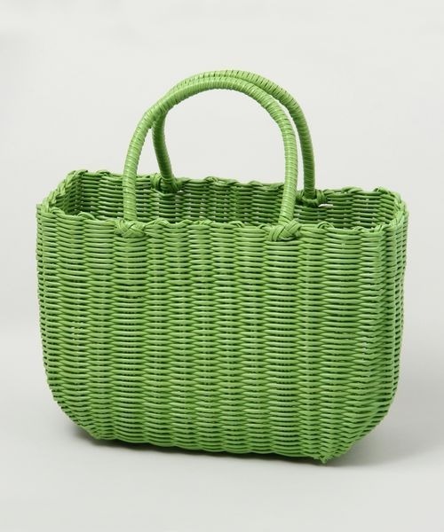 Casselini（キャセリーニ）の「Casselini/チューブカゴバッグ（かごバッグ・レディース・オレンジ/ホワイト/グリーン・FREE）」の19枚目の写真