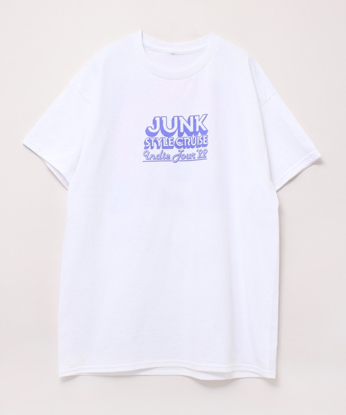 RNA（アールエヌエー）の「M1922 クルーズロゴＢＩＧ　Ｔ（Tシャツ/カットソー・レディース・ホワイト×パープル/ホワイト×イエロー/杢グレー/ベージュ・MEDIUM）」の2枚目の写真