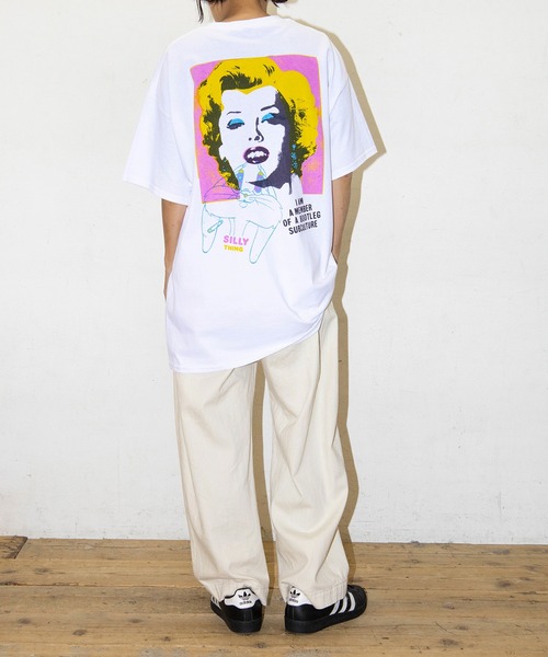 RNA（アールエヌエー）の「M1922 クルーズロゴＢＩＧ　Ｔ（Tシャツ/カットソー・レディース・ホワイト×パープル/ホワイト×イエロー/杢グレー/ベージュ・MEDIUM）」の10枚目の写真