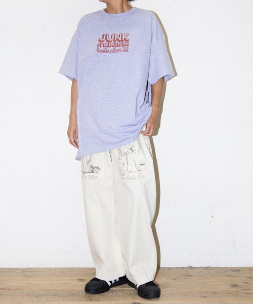 RNA（アールエヌエー）の「M1922 クルーズロゴＢＩＧ　Ｔ（Tシャツ/カットソー・レディース・ホワイト×パープル/ホワイト×イエロー/杢グレー/ベージュ・MEDIUM）」の19枚目の写真