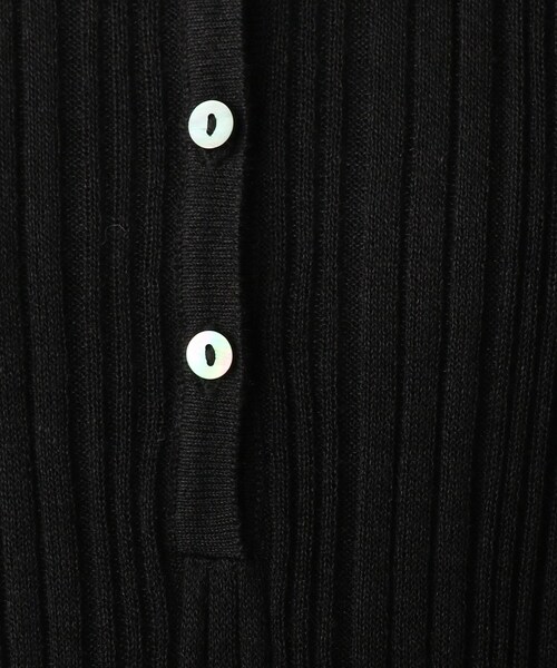 OPAQUE.CLIP（オペークドットクリップ）の「◆リネン混ランダムリブニットワンピース（ワンピース・レディース・オフホワイト/ライトオレンジ系/ブラック・38）」の16枚目の写真