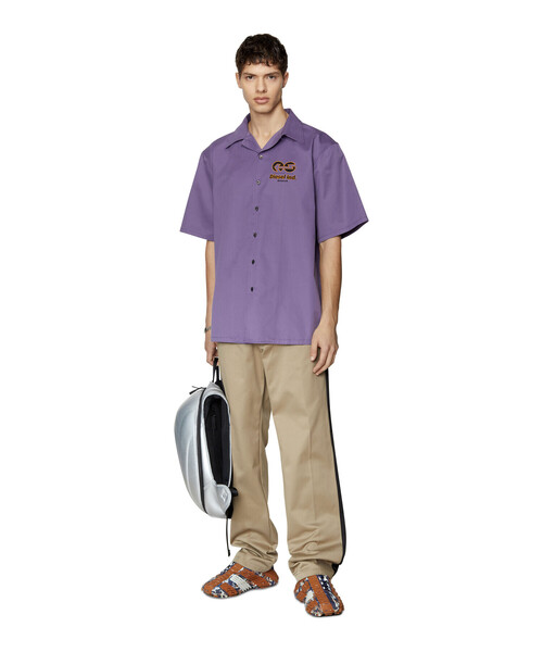 DIESEL(ディーゼル)の「メンズ シャツ 半そで バックプリント(シャツ/ブラウス・メンズ・ホワイト/パープル・SMALL/MEDIUM/LARGE/X-LARGE/XX-LARGE/X-SMALL)」の12枚目の写真