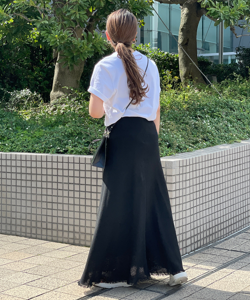 AP STUDIO（エーピーストゥディオ）の「メッシュスカート（スカート・レディース・ブラック・38/36）」の4枚目の写真