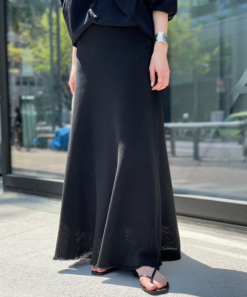 AP STUDIO（エーピーストゥディオ）の「メッシュスカート（スカート・レディース・ブラック・38/36）」の5枚目の写真