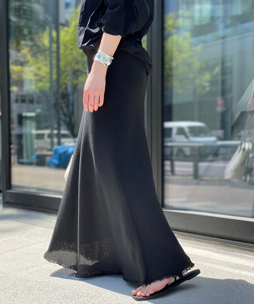 AP STUDIO（エーピーストゥディオ）の「メッシュスカート（スカート・レディース・ブラック・38/36）」の6枚目の写真