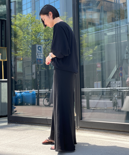 AP STUDIO（エーピーストゥディオ）の「メッシュスカート（スカート・レディース・ブラック・38/36）」の8枚目の写真