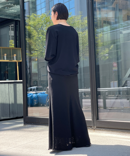 AP STUDIO（エーピーストゥディオ）の「メッシュスカート（スカート・レディース・ブラック・38/36）」の9枚目の写真