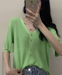 SETUP7 | 【SETUP7】薄手ハイゲージニット半袖カーディガン SCCH140(カーディガン/ボレロ)