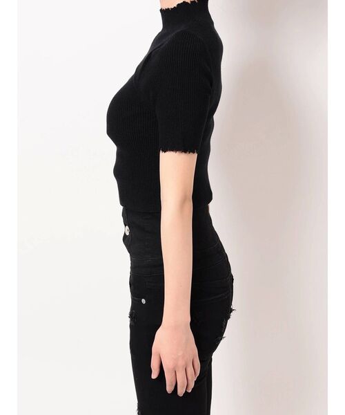 GYDA（ジェイダ）の「フロントオープン グラインダーニットトップス（ニット/セーター・レディース・オフホワイト/ブラック/ピンク・FREE）」の18枚目の写真