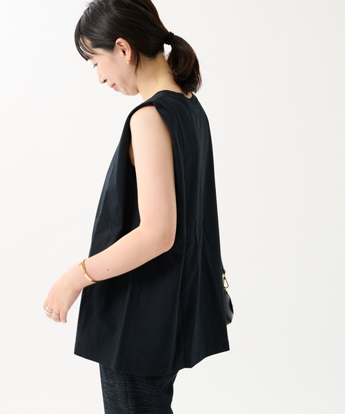 journal standard L'essage（ジャーナルスタンダードレサージュ）の「ハイゲージタックプルオーバー（Tシャツ/カットソー・レディース・ホワイト/ブラック/カーキ・FREE）」の7枚目の写真