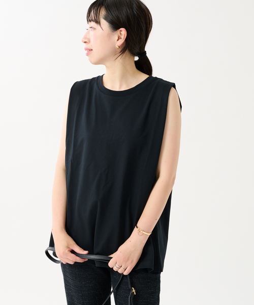 journal standard L'essage（ジャーナルスタンダードレサージュ）の「ハイゲージタックプルオーバー（Tシャツ/カットソー・レディース・ホワイト/ブラック/カーキ・FREE）」の9枚目の写真