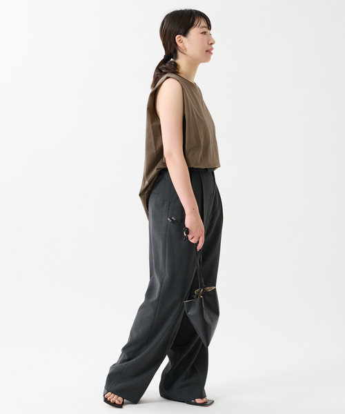 journal standard L'essage（ジャーナルスタンダードレサージュ）の「ハイゲージタックプルオーバー（Tシャツ/カットソー・レディース・ホワイト/ブラック/カーキ・FREE）」の12枚目の写真