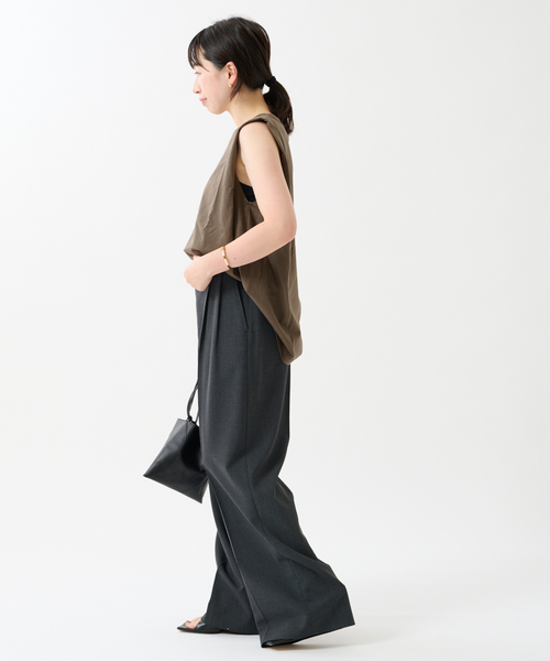 journal standard L'essage（ジャーナルスタンダードレサージュ）の「ハイゲージタックプルオーバー（Tシャツ/カットソー・レディース・ホワイト/ブラック/カーキ・FREE）」の13枚目の写真