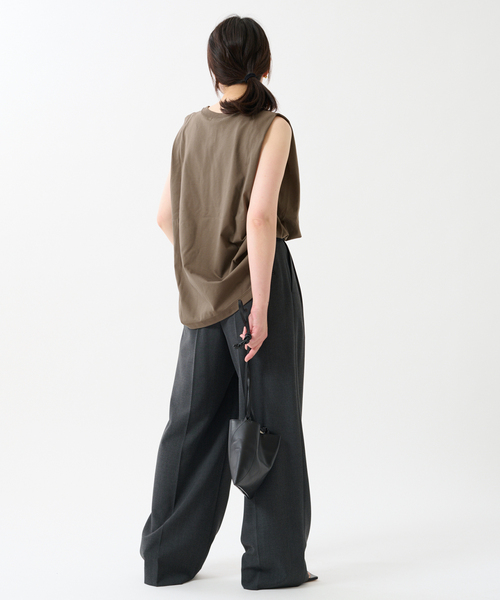 journal standard L'essage（ジャーナルスタンダードレサージュ）の「ハイゲージタックプルオーバー（Tシャツ/カットソー・レディース・ホワイト/ブラック/カーキ・FREE）」の14枚目の写真