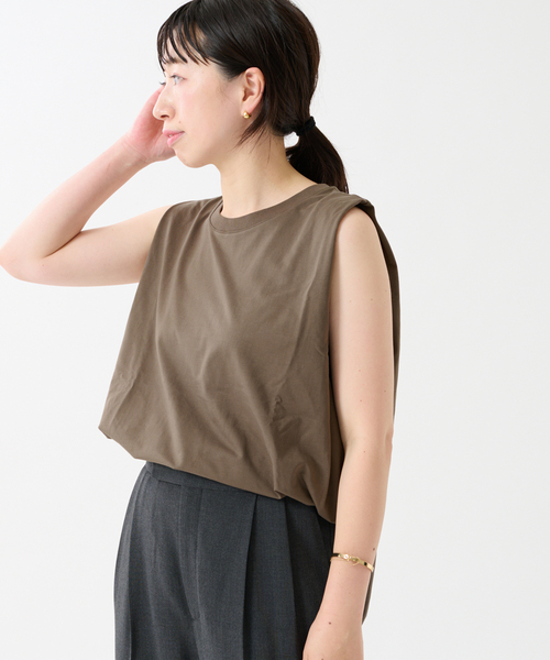 journal standard L'essage（ジャーナルスタンダードレサージュ）の「ハイゲージタックプルオーバー（Tシャツ/カットソー・レディース・ホワイト/ブラック/カーキ・FREE）」の15枚目の写真