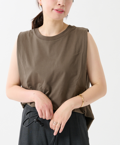 journal standard L'essage（ジャーナルスタンダードレサージュ）の「ハイゲージタックプルオーバー（Tシャツ/カットソー・レディース・ホワイト/ブラック/カーキ・FREE）」の16枚目の写真