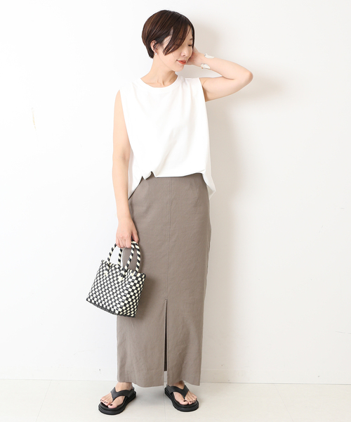 journal standard L'essage（ジャーナルスタンダードレサージュ）の「ハイゲージタックプルオーバー（Tシャツ/カットソー・レディース・ホワイト/ブラック/カーキ・FREE）」の18枚目の写真