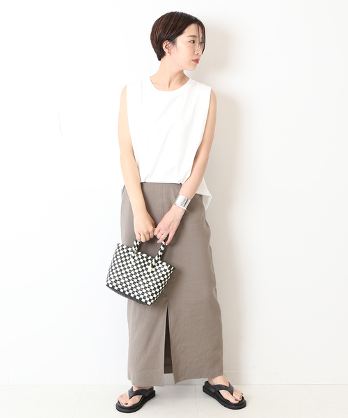 journal standard L'essage（ジャーナルスタンダードレサージュ）の「ハイゲージタックプルオーバー（Tシャツ/カットソー・レディース・ホワイト/ブラック/カーキ・FREE）」の20枚目の写真