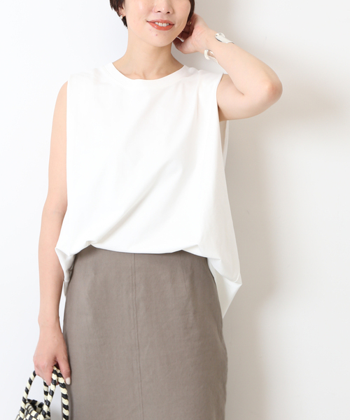 journal standard L'essage（ジャーナルスタンダードレサージュ）の「ハイゲージタックプルオーバー（Tシャツ/カットソー・レディース・ホワイト/ブラック/カーキ・FREE）」の22枚目の写真