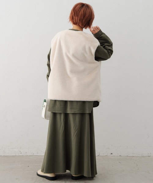 MERLOT(メルロー)の「ファーベスト(ベスト・レディース・ブラウン/アイボリー/キャメル・FREE)」の11枚目の写真