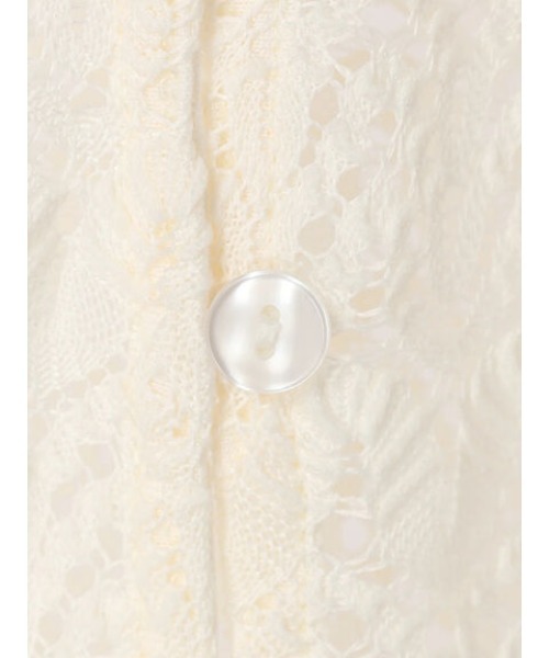 Green　Parks（グリーンパークス）の「カットレースロングジレ＊（ベスト・レディース・ブラック/オフホワイト・FREE）」の5枚目の写真