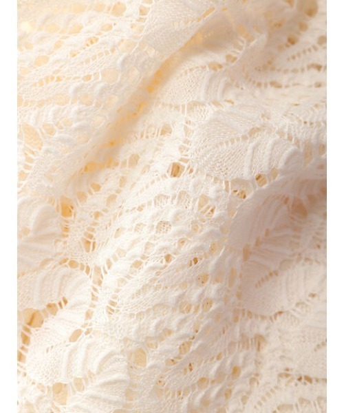 Green　Parks（グリーンパークス）の「カットレースロングジレ＊（ベスト・レディース・ブラック/オフホワイト・FREE）」の13枚目の写真