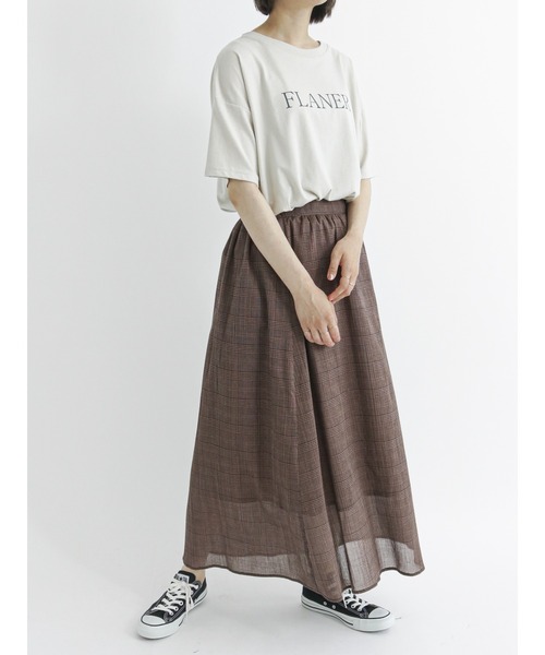 Samansa Mos2 blue（サマンサモスモスブルー）の「グレンチェックマーメイドススカート（スカート・レディース・ブラウン/ネイビー/グレー・ﾌﾘ-）」の17枚目の写真